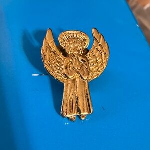 Vintage Gold Tone Angel Brooch